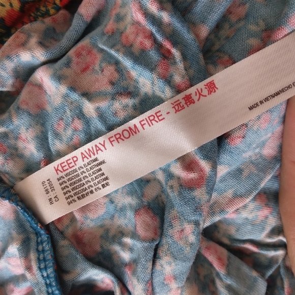 NWT Free People Kaya Print Cutout Bodysuit in Turquoise Combo Small - Picture 10 of 10